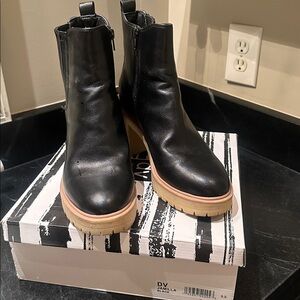 Dolce Vita Black Leather Ankle Boots Jamilla